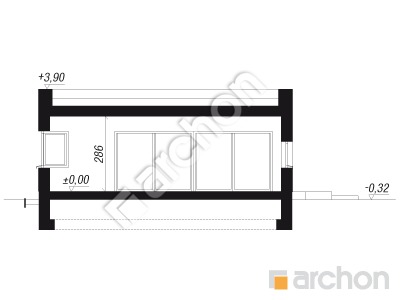 Проект дома ARCHON+ Дом в пеперомиях (Г) Розріз будинку