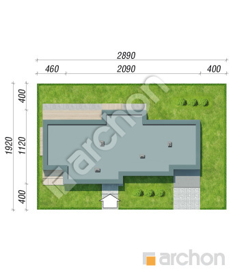 Проект дома ARCHON+ Дом в пеперомиях (Г) Ситуація