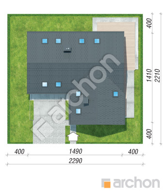 Проект дома ARCHON+ Дом в бартониях (Г2) Ситуація