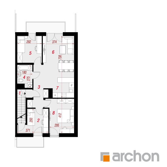 Проект дома ARCHON+ Дом в фиалках 2 (Р2Б) План мансандри