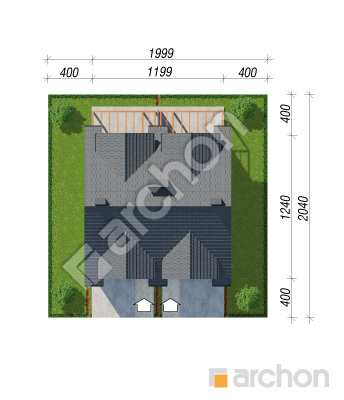 Проєкт будинку ARCHON+ Будинок в рівіях 5 (ГР2) Ситуація