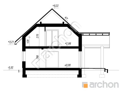 Проект дома ARCHON+ Дом в люцерне 15 Розріз будинку