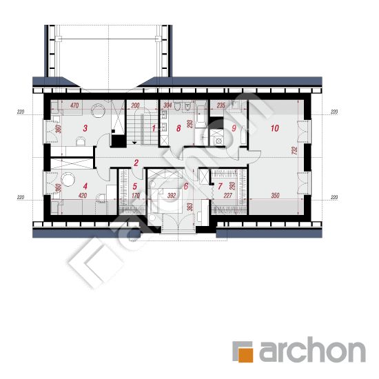 Проект будинку ARCHON+ Будинок в стоколосі (Г2) План мансандри