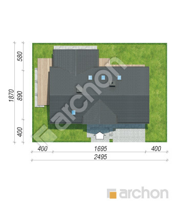 Проект дома ARCHON+ Дом в стоколосе (Г2) Ситуація