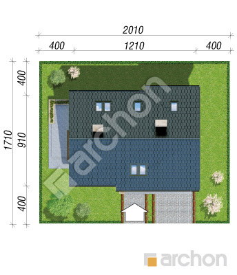 Проект дома ARCHON+ Дом в землянике 5 (ГН) вер. 2 Ситуація