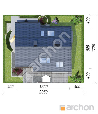 Проект дома ARCHON+ Дом в вистерии вер.2 Ситуація