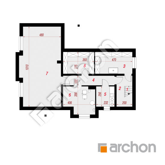 Проект дома ARCHON+ Дом в грушках (П) План підвалу