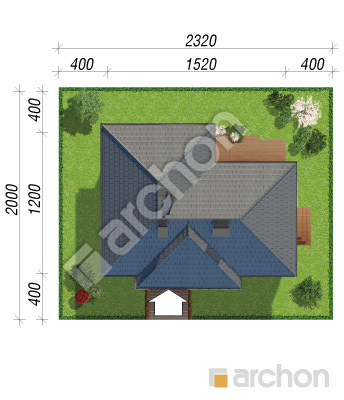 Проект дома ARCHON+ Дом в грушках (П) Ситуація