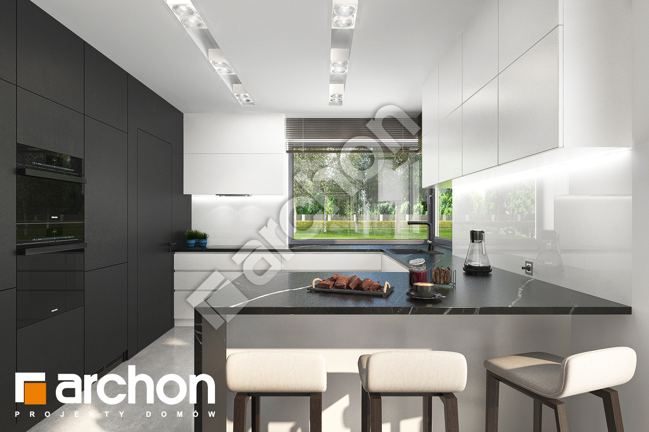 Проект будинку ARCHON+ Будинок в джонаголдах 8 (Г2) візуалізація кухні 1 від 1