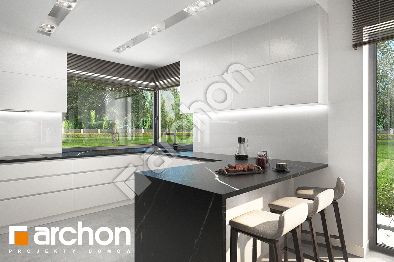 Проект будинку ARCHON+ Будинок в джонаголдах 8 (Г2) візуалізація кухні 1 від 2