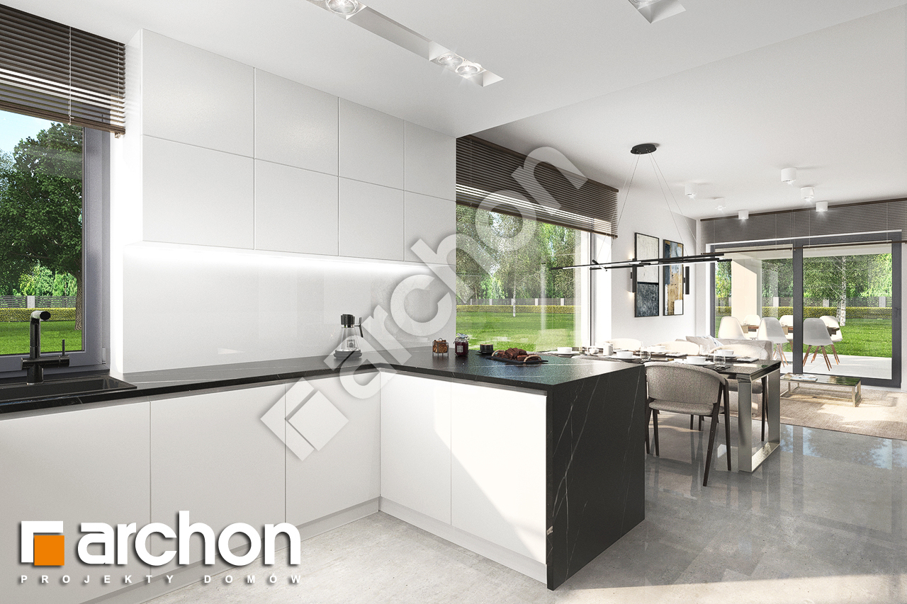 Проект будинку ARCHON+ Будинок в джонаголдах 8 (Г2) візуалізація кухні 1 від 3