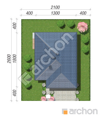 Проект дома ARCHON+ Дом в джонагольдах 8 (Г2) Ситуація