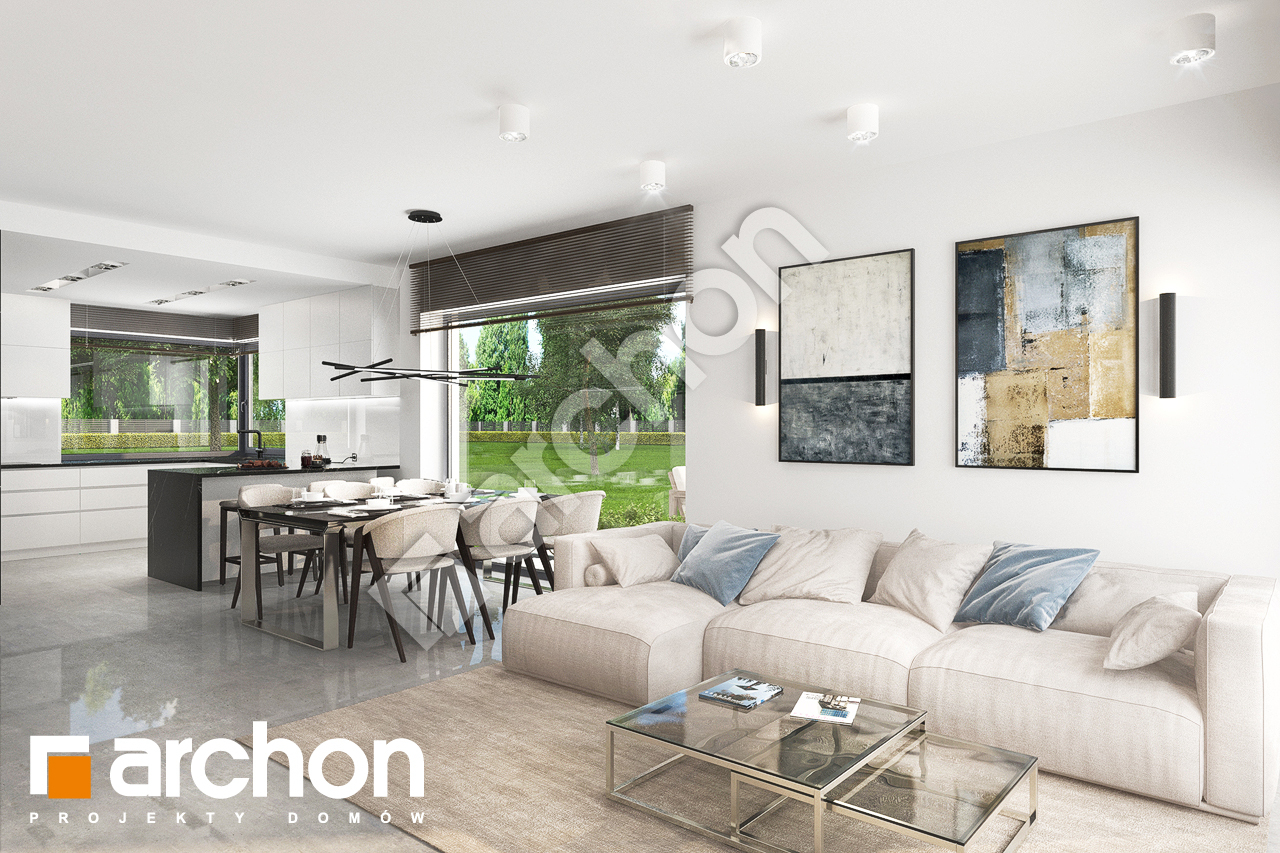 Проект будинку ARCHON+ Будинок в джонаголдах 8 (Г2) денна зона (візуалізація 1 від 5)