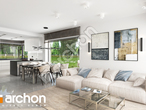Проект дома ARCHON+ Дом в джонаголдах 8 (Г2) дневная зона (визуализация 1 вид 5)