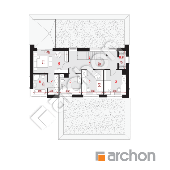 Проект будинку ARCHON+ Будинок в діассіях План першого поверху