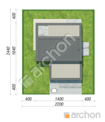 Проєкт будинку ARCHON+ Будинок в діассіях Ситуація