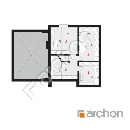 Проект дома ARCHON+ Дом в орлишках 2 (Г2П) План підвалу