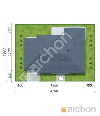 Проект дома ARCHON+ Дом под красной рябиной 15 (Г) Ситуація