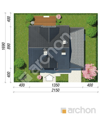 Проєкт будинку ARCHON+ Будинок в рододендронах 22 Ситуація