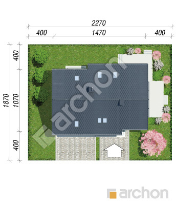 Проект дома ARCHON+ Дом в аурорах (Г2) Ситуація