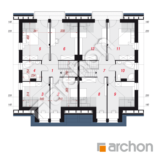 Проект будинку ARCHON+ Будинок в клематисах 12 вер. 2 План мансандри