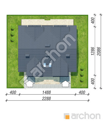 Проект дома ARCHON+ Дом в клематисах 12 вер. 2 Ситуація