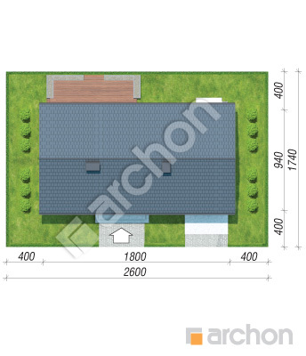 Проєкт будинку ARCHON+ Будинок в липниках (Г) Ситуація