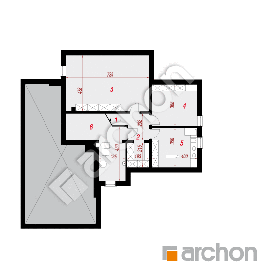 Проект будинку ARCHON+ Вілла Олівія 3 (Г2П) План підвалу