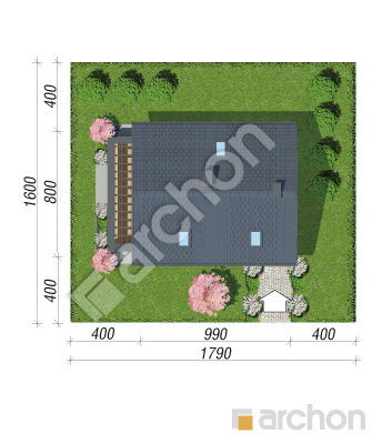 Проект дома ARCHON+ Дом в мотыльках Ситуація