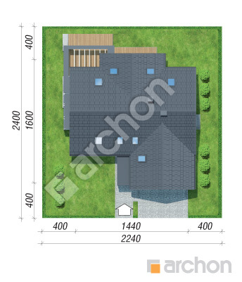 Проєкт будинку ARCHON+ Будинок у феліціях 2 (Г2Е) ВДЕ Ситуація