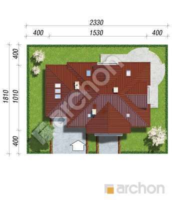 Проект дома ARCHON+ Дом в лобелиях 3 вер.2 Ситуація