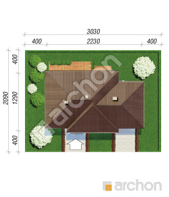 Проєкт будинку ARCHON+ Будинок в альвах 2 (Г2Т) Ситуація