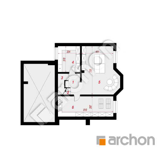Проект будинку ARCHON+ Будинок в тамариску 8 (П) План підвалу
