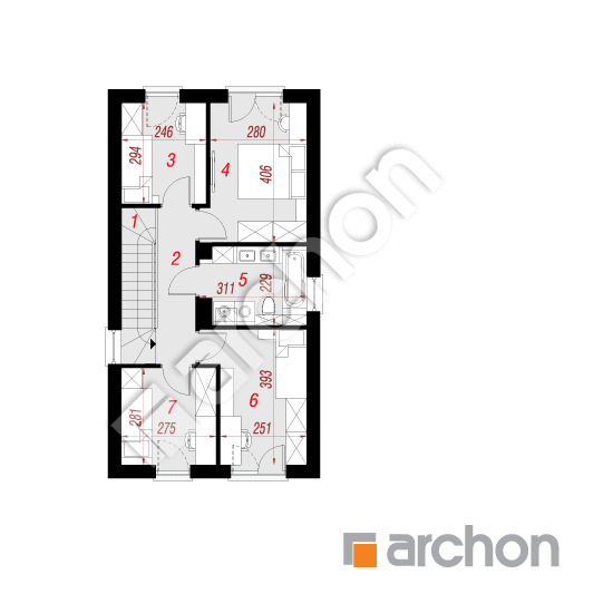 Проект дома ARCHON+ Дом в ривиях 11 План мансандри