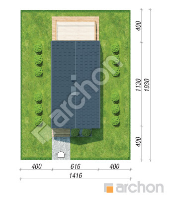 Проект дома ARCHON+ Дом в ривиях 11 Ситуація