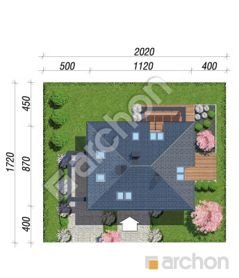 Проект дома ARCHON+ Дом в малиновках 12 Ситуація