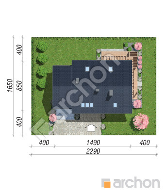 Проєкт будинку ARCHON+ Будинок в малинівці 20 (Г) Ситуація