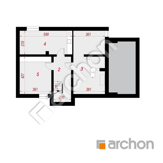 Проект будинку ARCHON+ Будинок в амарилісах (П) вер. 2 План підвалу