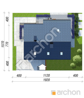 Проект дома ARCHON+ Дом в цитринках (В) Ситуація