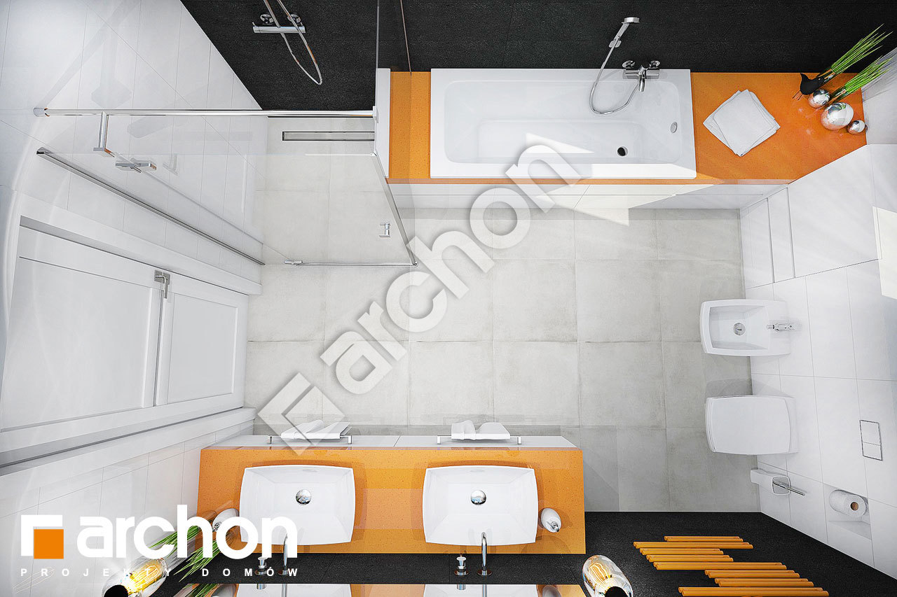 Проект дома ARCHON+ Дом в серебрянках визуализация ванной (визуализация 3 вид 4)