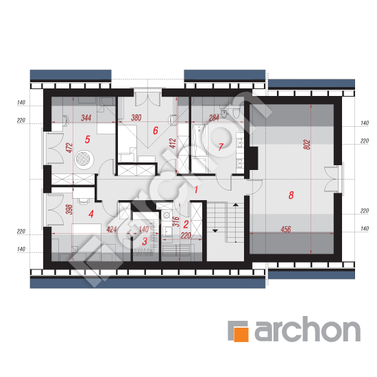 Проект будинку ARCHON+ Будинок в сріблянках План мансандри