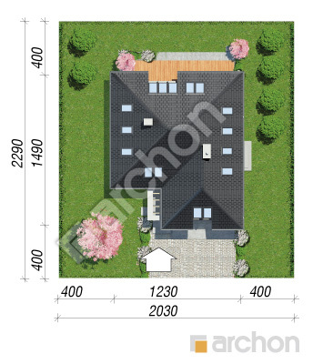 Проєкт будинку ARCHON+ Будинок в аметистах (Г2) Ситуація