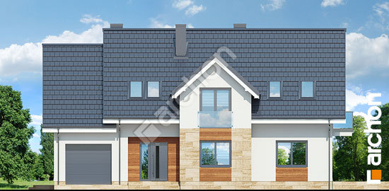 Передній фасад Будинок в лобеліях 5