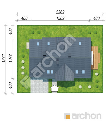 Проект дома ARCHON+ Дом в лобелиях 5 Ситуація