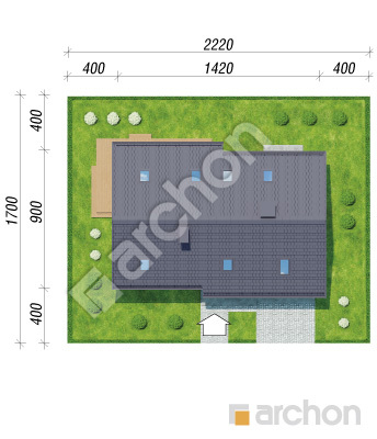 Проект дома ARCHON+ Дом в лосанах Ситуація