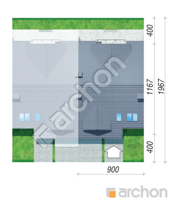 Проект дома ARCHON+ Дом в клематисах 3 вер.2 Ситуація