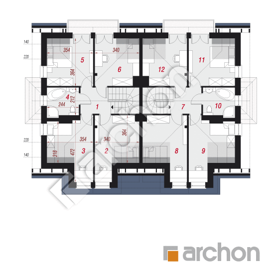 Проект будинку ARCHON+ Будинок в клематисах 9 вер. 2 План мансандри