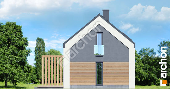 Дворовий фасад Літній будиночок під ліском вер. 2