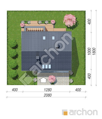 Проект дома ARCHON+ Дом в коммифорах Ситуація