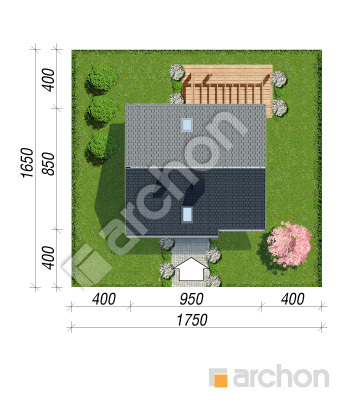 Проєкт будинку ARCHON+ Будинок в хлорофітумі 8 Ситуація